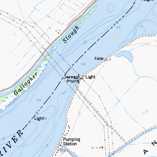 Topographic Map of Jersey Point, CA