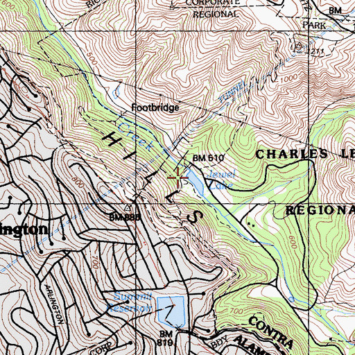 Topographic Map of Jewel Lake, CA