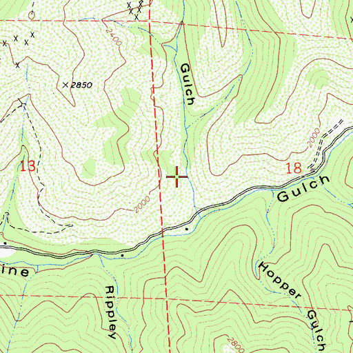Topographic Map of Jic Gulch, CA