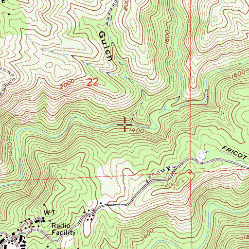 Topographic Map of Joaquin Gulch, CA