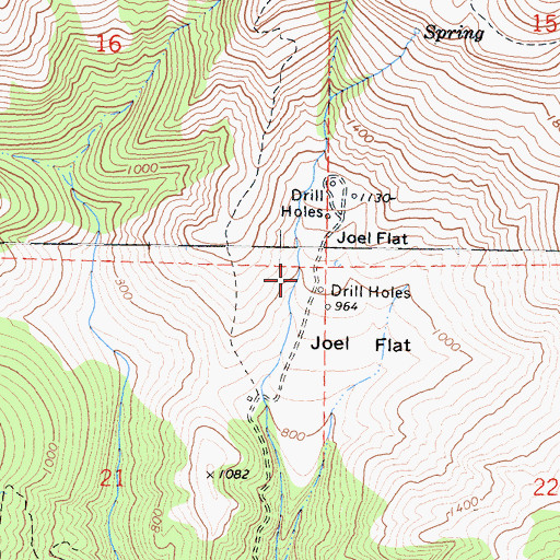 Topographic Map of Joel Flat, CA