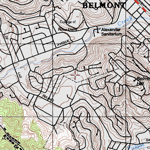 Topographic Map of Charles Armstrong School, CA