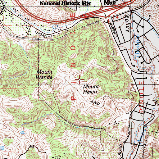 Topographic Map of John Muir National Historic Site, CA