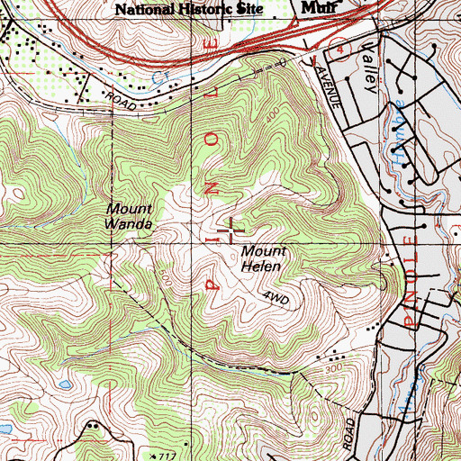 Topographic Map of John Muir National Historic Site, CA