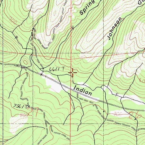 Topographic Map of Johnson Gulch, CA