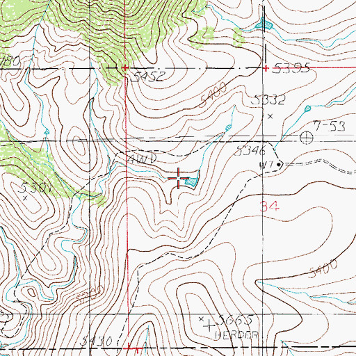 Topographic Map of Saddle Mountain Tank, AZ