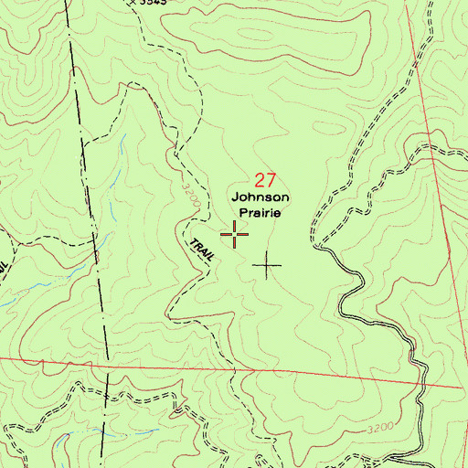 Topographic Map of Johnson Prairie, CA