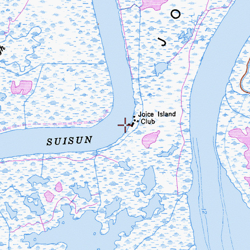 Topographic Map of Joice Island Club, CA