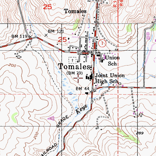 Topographic Map of Joint Union High School, CA