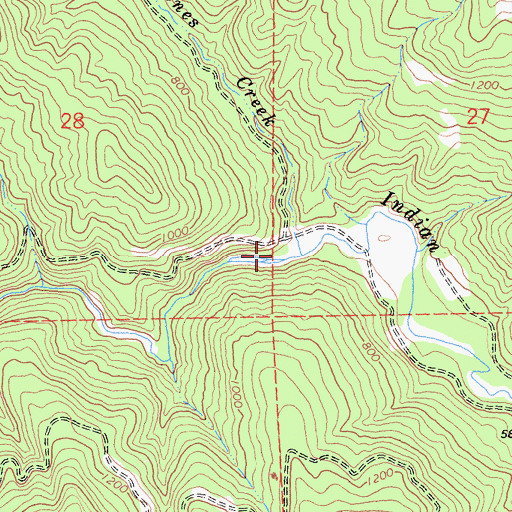 Topographic Map of Jones Creek, CA