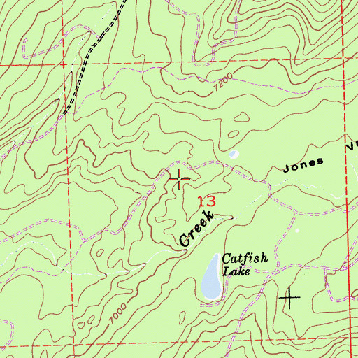 Topographic Map of Jones Valley, CA