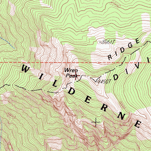 Topographic Map of Junction Ridge, CA