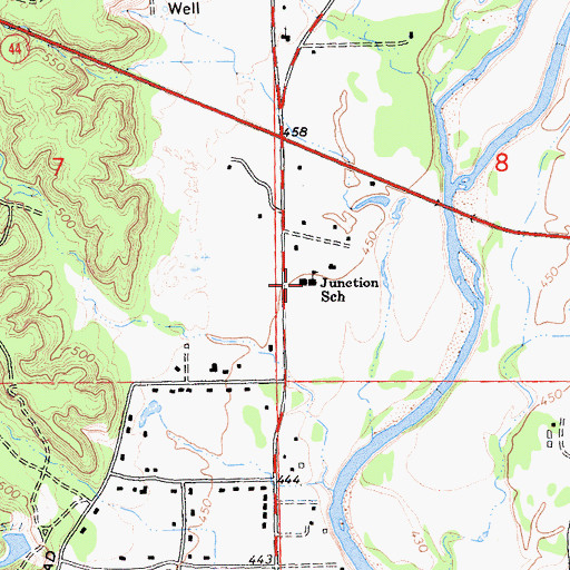 Topographic Map of Junction Elementary School, CA