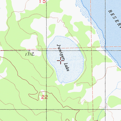 Topographic Map of Juniper Lake, CA