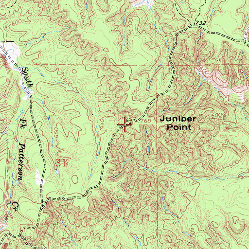 Topographic Map of Juniper Point, CA