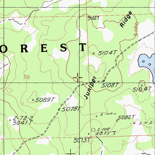 Topographic Map of Juniper Ridge, CA