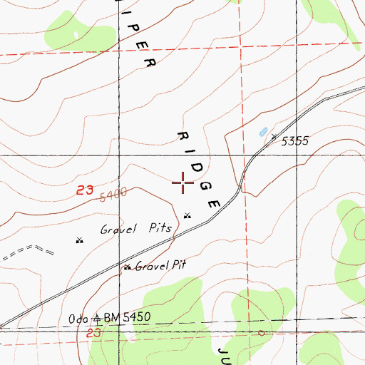 Topographic Map of Juniper Ridge, CA