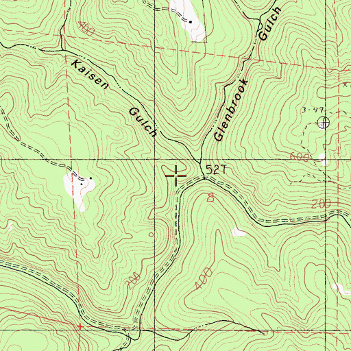 Topographic Map of Kaisen Gulch, CA
