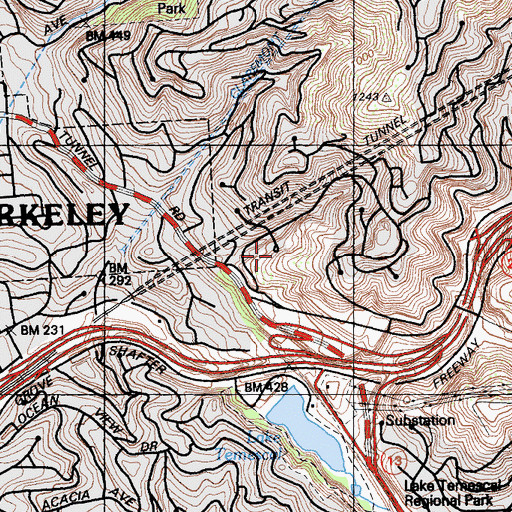 Topographic Map of Kaiser Elementary School, CA
