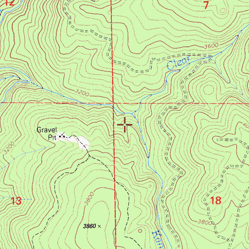 Topographic Map of Kanaka Creek, CA