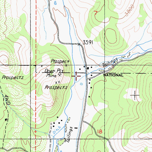 Topographic Map of Kangaroo Creek, CA