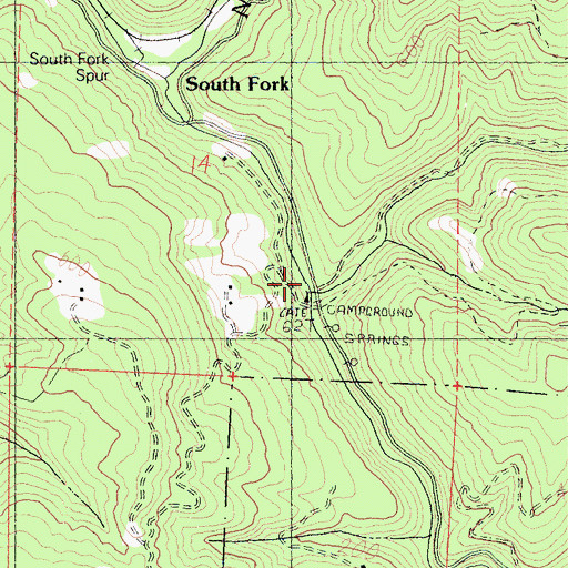 Topographic Map of Kass Creek, CA