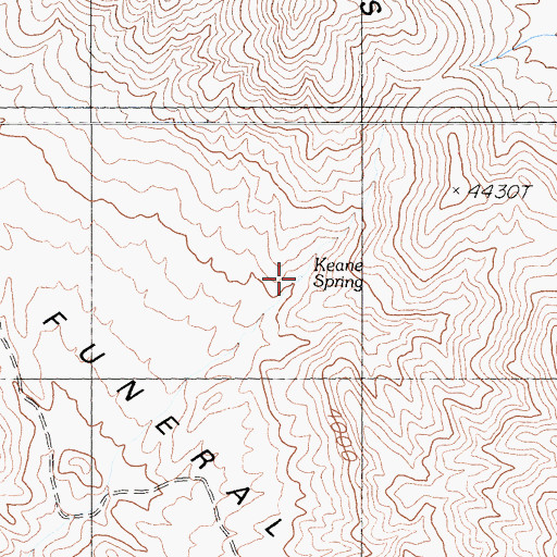 Topographic Map of Keane Spring, CA