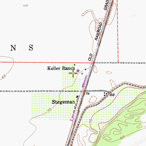 Topographic Map of Keller Ranch, CA