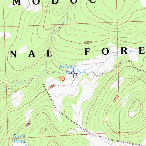 Topographic Map of Kellogg Tank, CA
