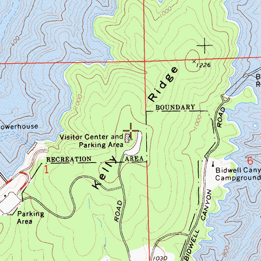 Topographic Map of Kelly Ridge, CA