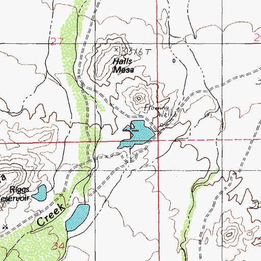 Topographic Map of Savage Dam, AZ