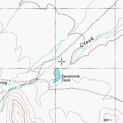 Topographic Map of Seven Mile Dam, AZ