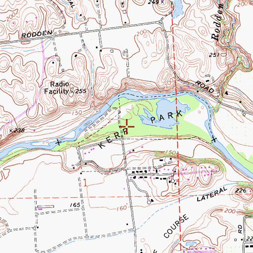 Topographic Map of Kerr Park, CA