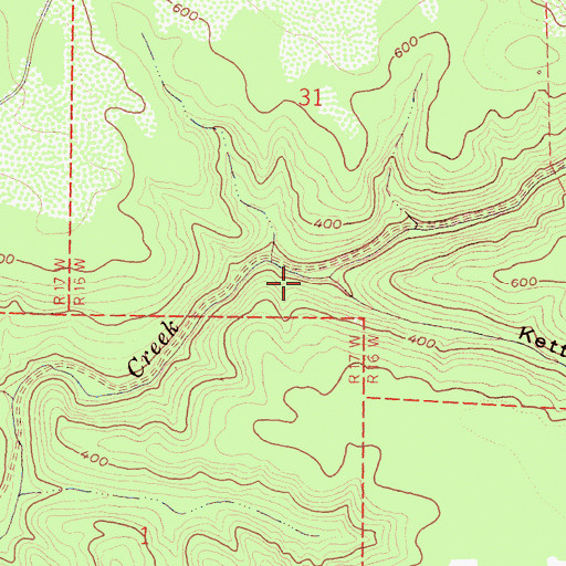 Topographic Map of Ketty Gulch, CA