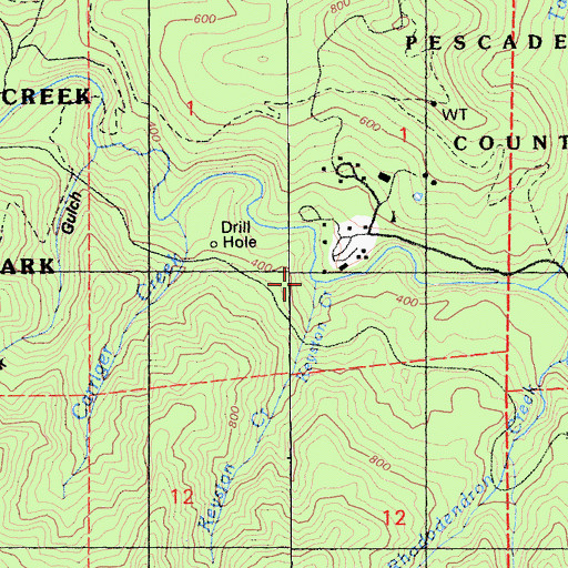Topographic Map of Keyston Creek, CA