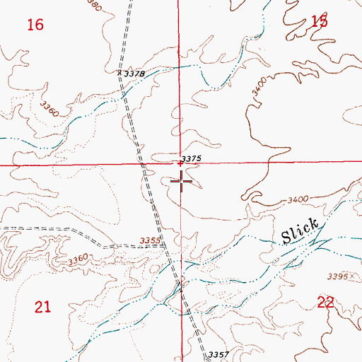 Topographic Map of Slick Rock Detention Dam, AZ