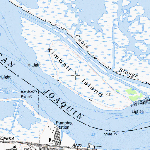 Topographic Map of Kimball Island, CA
