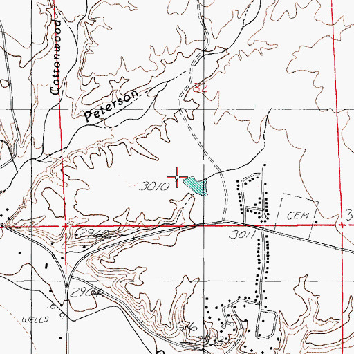 Topographic Map of Smith Detention Dam, AZ