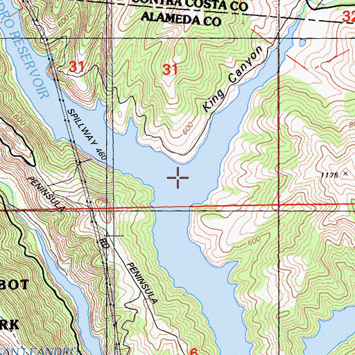 Topographic Map of King Canyon, CA