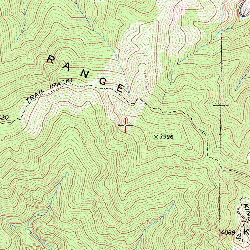 Topographic Map of King Range, CA