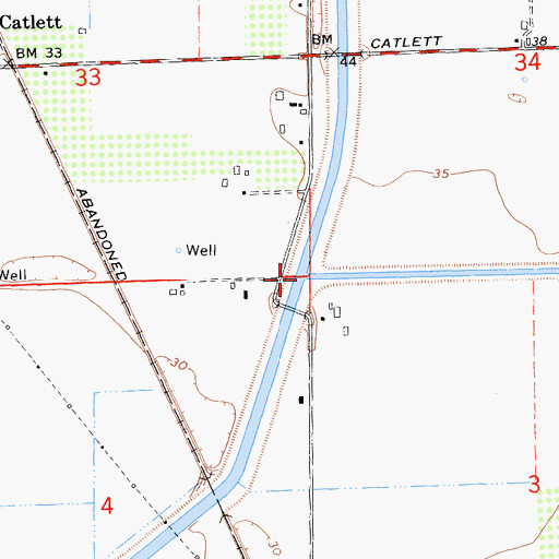 Topographic Map of King Slough, CA