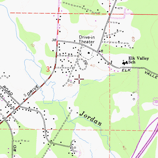 Topographic Map of Kings Valley, CA