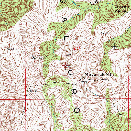 Topographic Map of South Canyon Tank, AZ