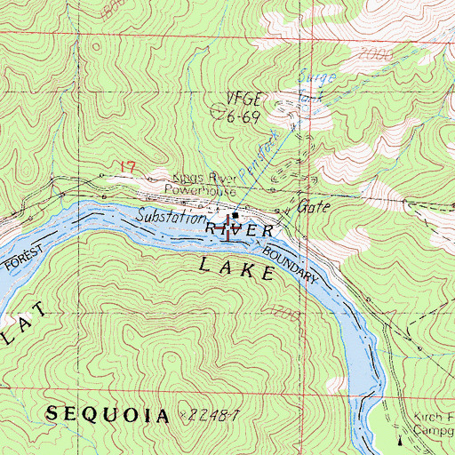 Topographic Map of Kirch Flat, CA