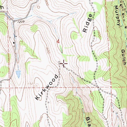 Topographic Map of Kirkwood Ridge, CA