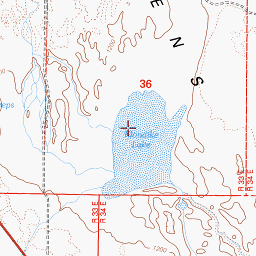 Topographic Map of Klondike Lake, CA