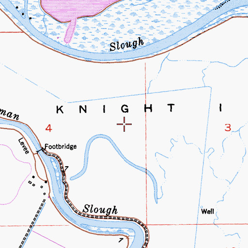 Topographic Map of Knight Island, CA