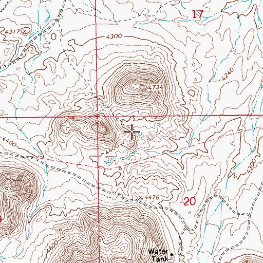 Topographic Map of South Tank, AZ