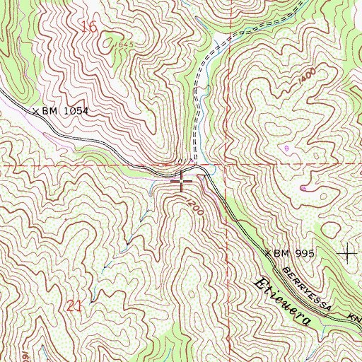 Topographic Map of Knoxville Creek, CA