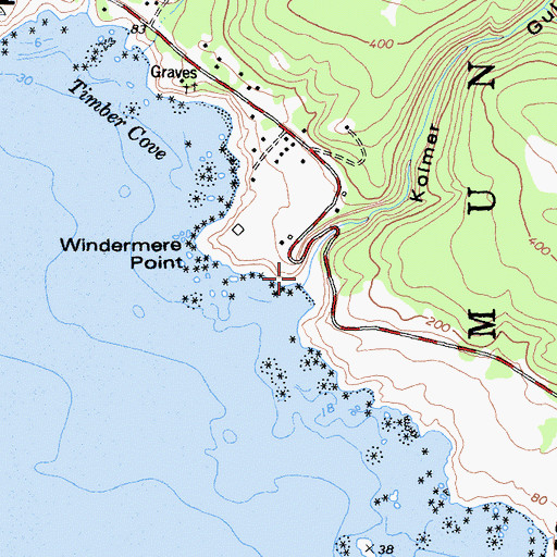 Topographic Map of Kolmer Gulch, CA